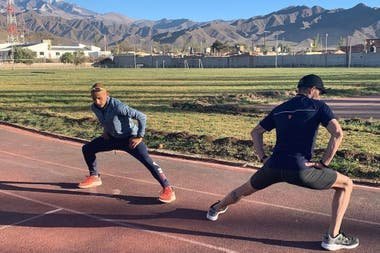 Entrenando en Cachi, un sitio paradisíaco que por la altura exige un esfuerzo especial al cuerpo.