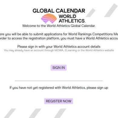 Registro de Competencias de Atletismo en el Calendario Mundial