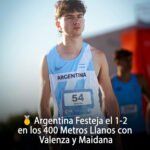 Argentina Festeja el 1-2 en los 400 Metros Llanos con Valenza y Maidana