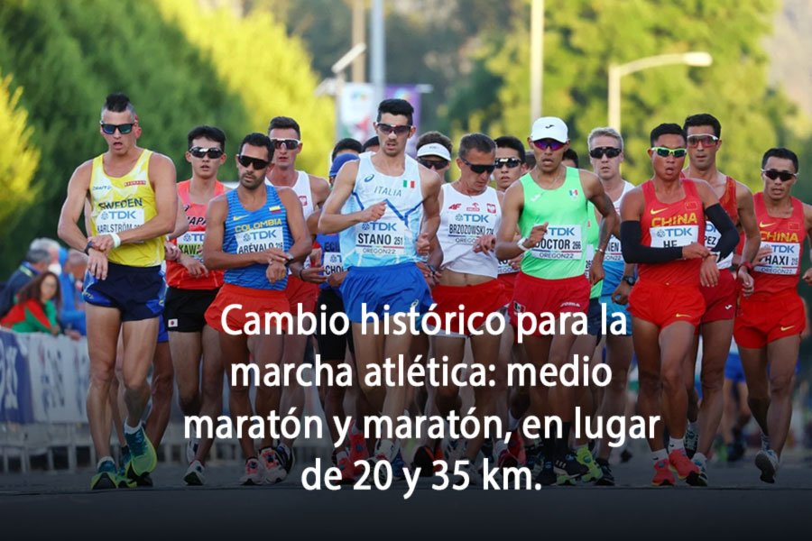 Cambio histórico para la marcha atlética: medio maratón y maratón, en lugar de 20 y 35 km.