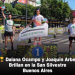 Daiana Ocampo y Joaquín Arbe Brillan en la San Silvestre Buenos Aires