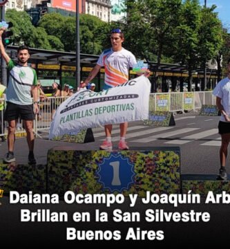 Daiana Ocampo y Joaquín Arbe Brillan en la San Silvestre Buenos Aires