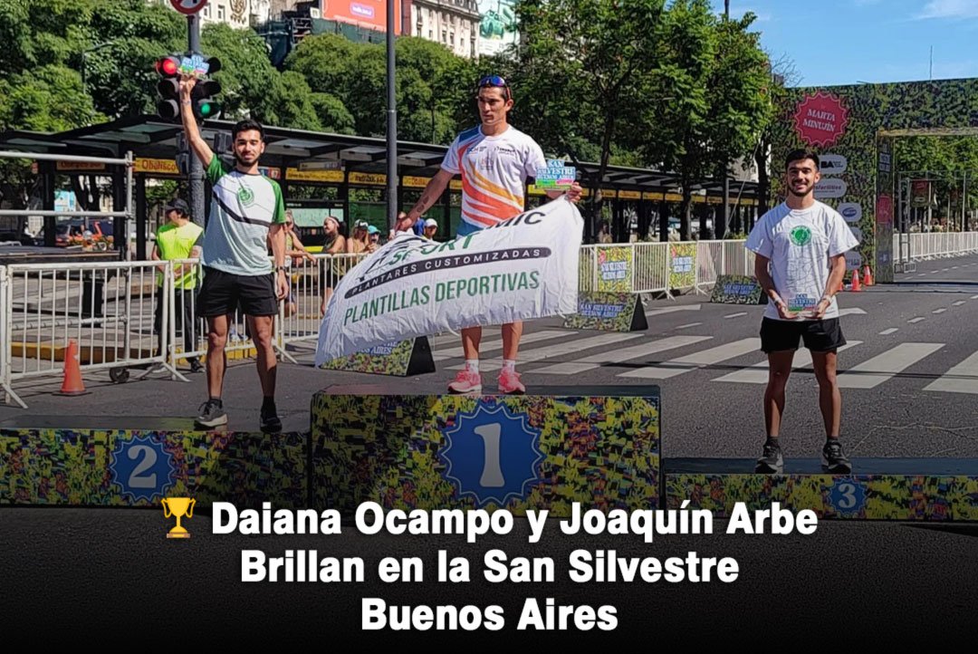 Daiana Ocampo y Joaquín Arbe Brillan en la San Silvestre Buenos Aires