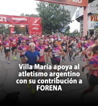 Villa María apoya al atletismo argentino con su contribución a FORENA