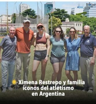 Ximena Restrepo y familia, íconos del atletismo, en Argentina