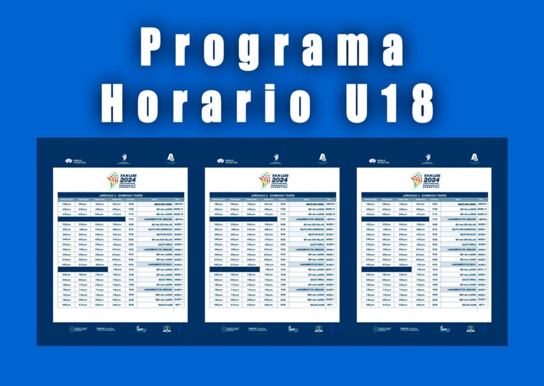 programa horario u18 san luis 2024