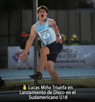 Lucas Mino Triunfa en Lanzamiento de Disco en el Sudamericano U18