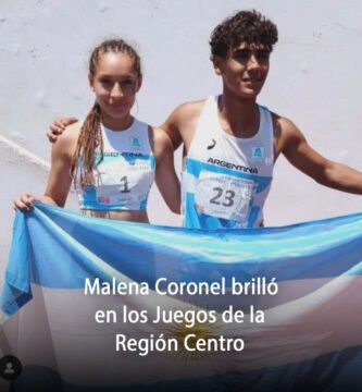 Malena Coronel brilló en los Juegos de la Región Centro