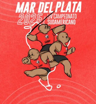 Luby la mascota oficial del Sudamericano Mar del Plata 2025