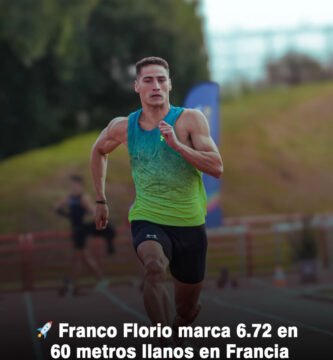 Franco Florio marca 6.72 en 60 metros llanos en Francia