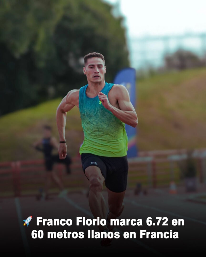 Franco Florio marca 6.72 en 60 metros llanos en Francia