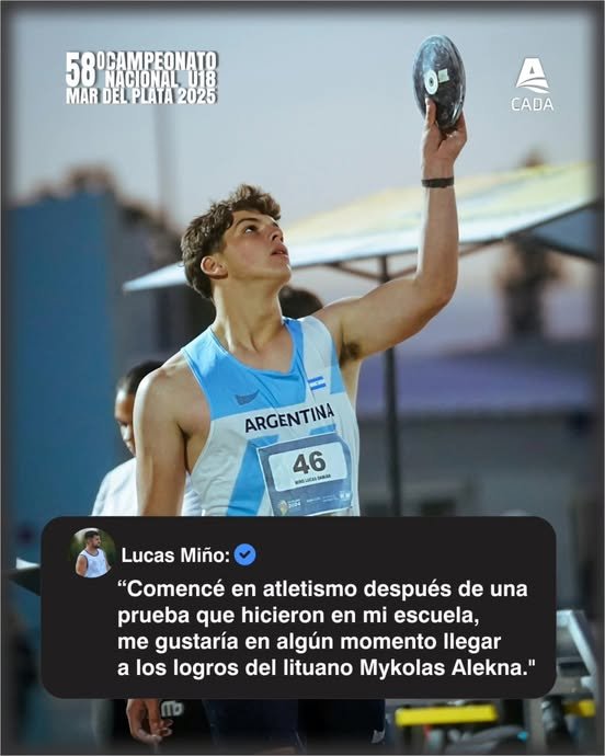 Inspiración juvenil en el atletismo: Lucas Miño y su sueño olímpico