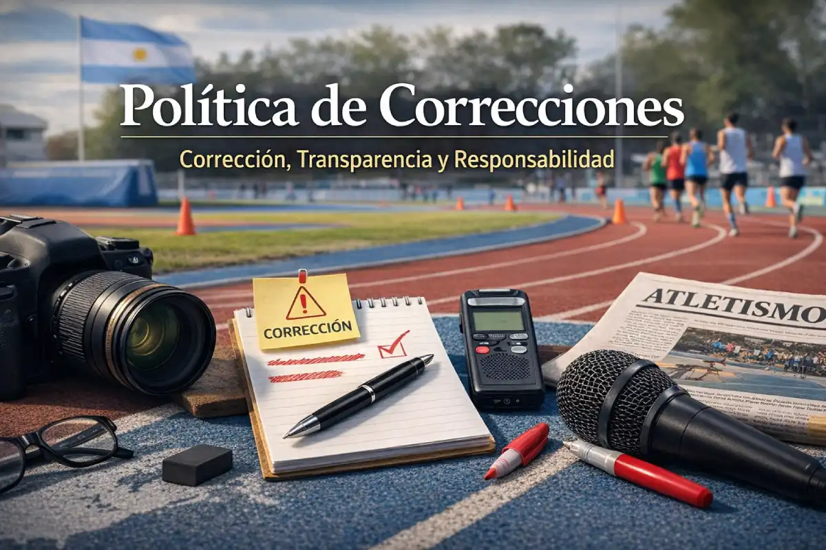 imagen referencial de la pagina Política de correcciones — CADA Atletismo argentino