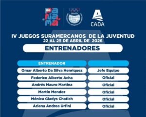 Nómina de atletas y entrenadores que representarán al país en los IV Juegos Sudamericanos de la Juventud