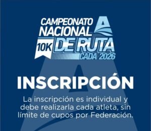 Proceso de inscripción para la primera etapa del Campeonato Nacional de Ruta 10K