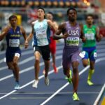 Elián Larregina corre la semifinal de 400 m en el Mundial indoor
