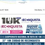 Boletín N° 19/26: nuevo formato y puntuación del Campeonato Nacional de Ruta 10K