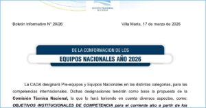 Boletín N° 20/26: criterios y marcas referenciales para la conformación de los equipos nacionales 2026
