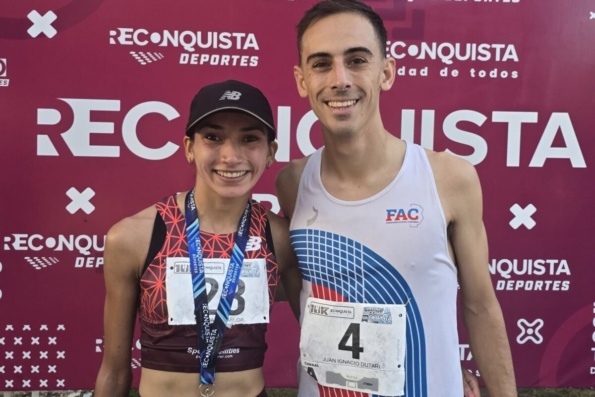 Juan Ignacio Dutari y Nélida Peñaflor ganaron la tercera etapa del circuito nacional de 10 km